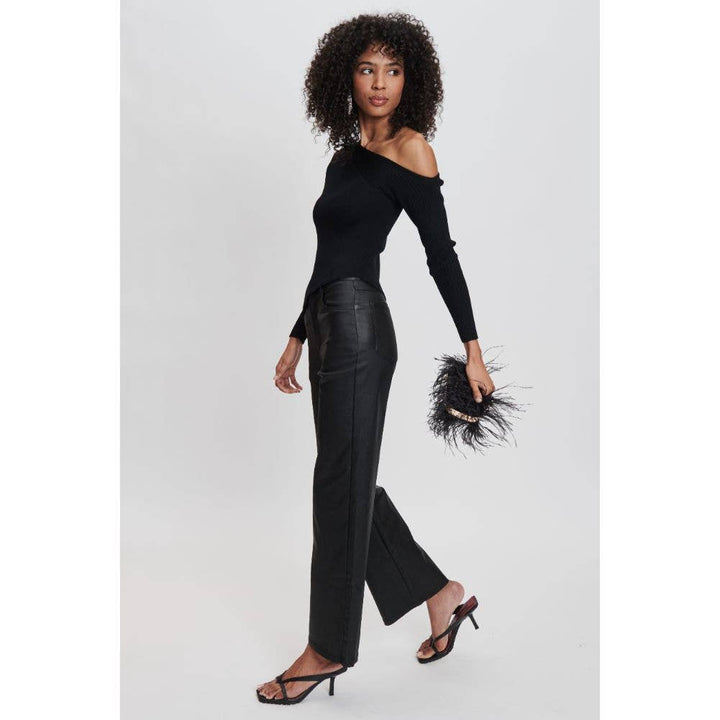 Suede Leather Bag with Feathers