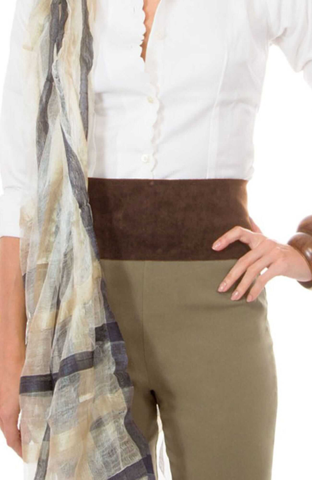 Adjustable Suede Tie Belt