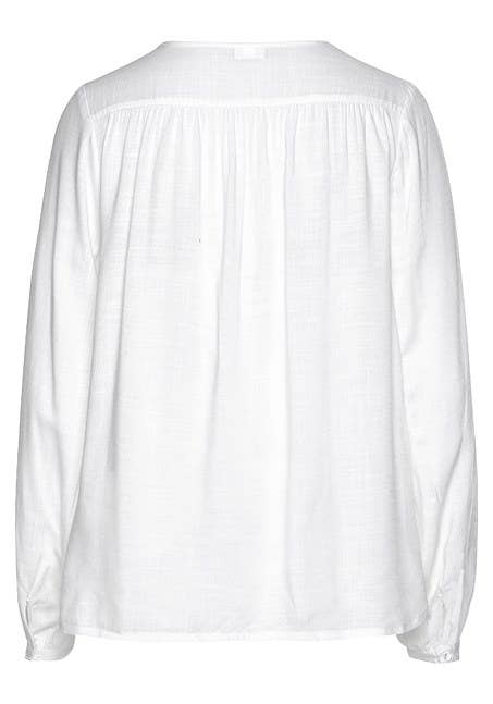 White with red stripes Top