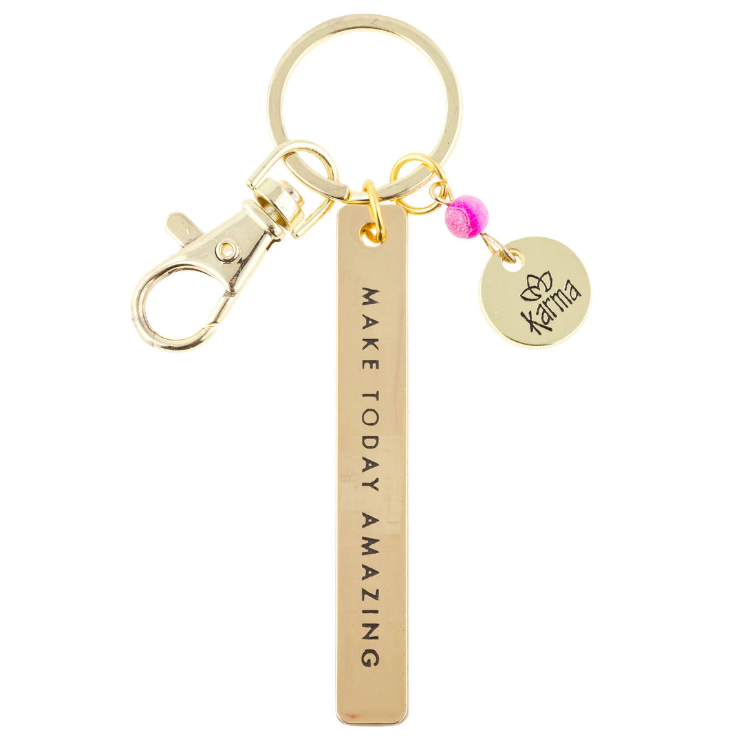 Gold Key Chains with Inspirational Words
