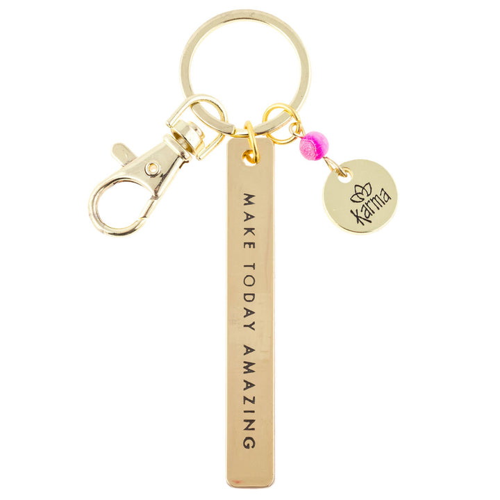 Gold Key Chains with Inspirational Words