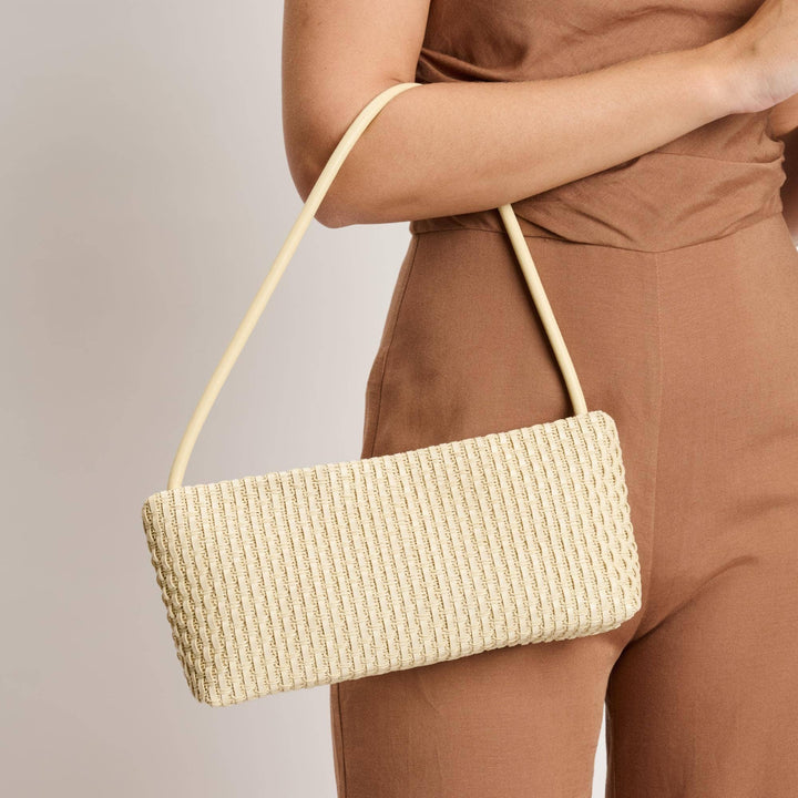 Natural Woven Shoulder Bag