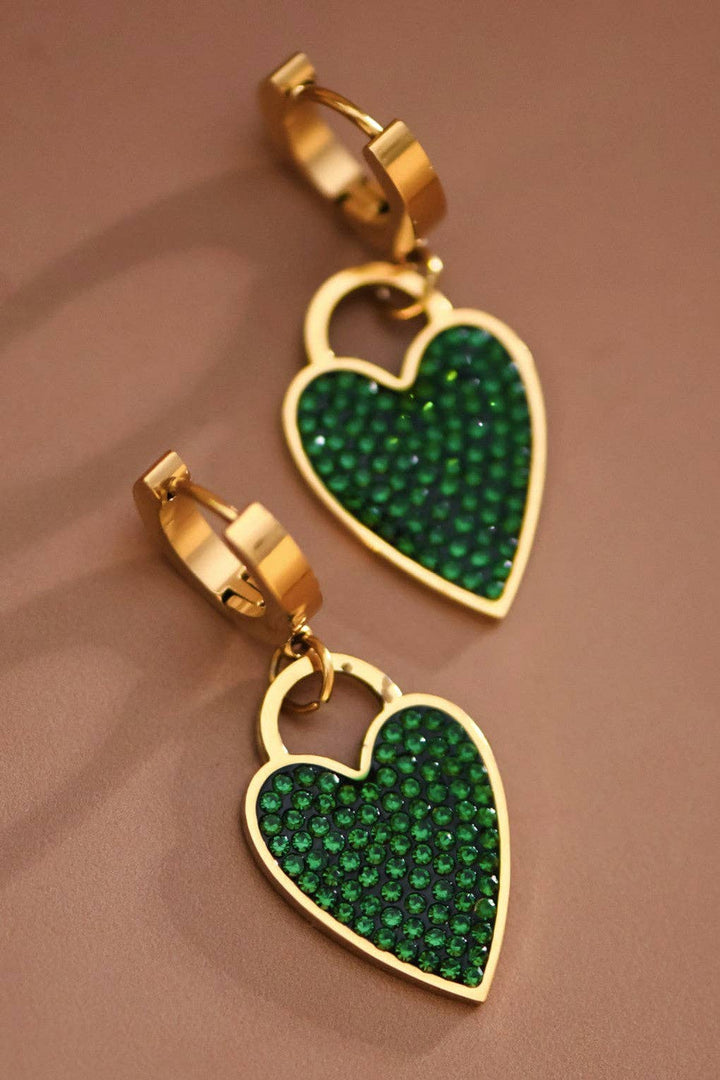 18K Gold Plated Waterproof Stainless Steel Drop Earrings - 7663