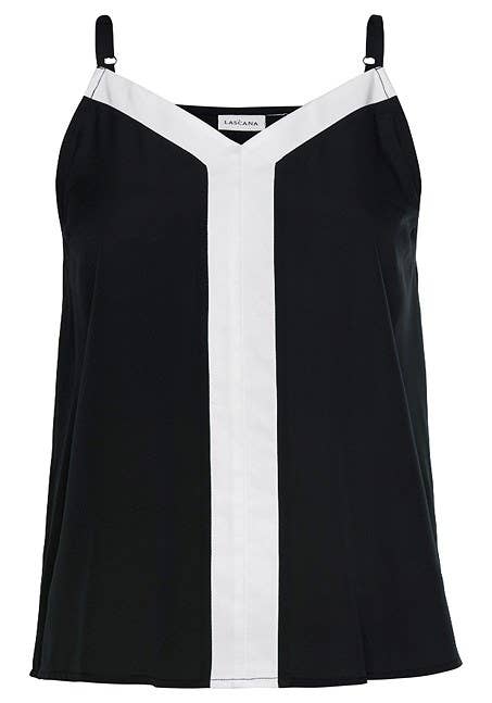 Sleek Contrast V-Neck Cami