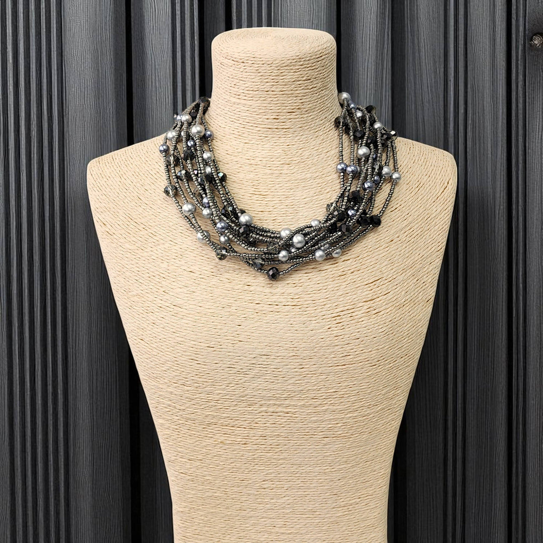 Hematite Seed Bead Necklace