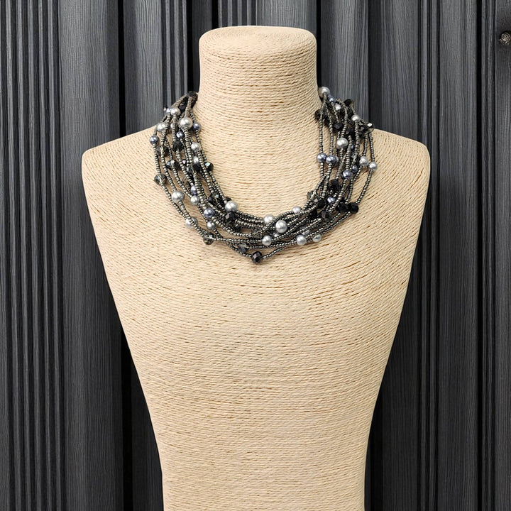 Hematite Seed Bead Necklace