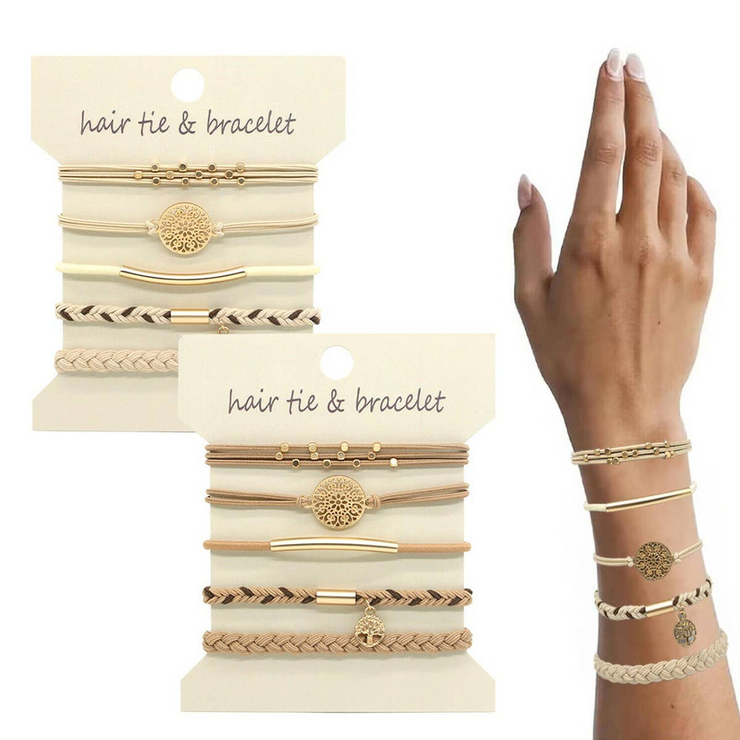 Chic Hair Tie & Bracelet Set