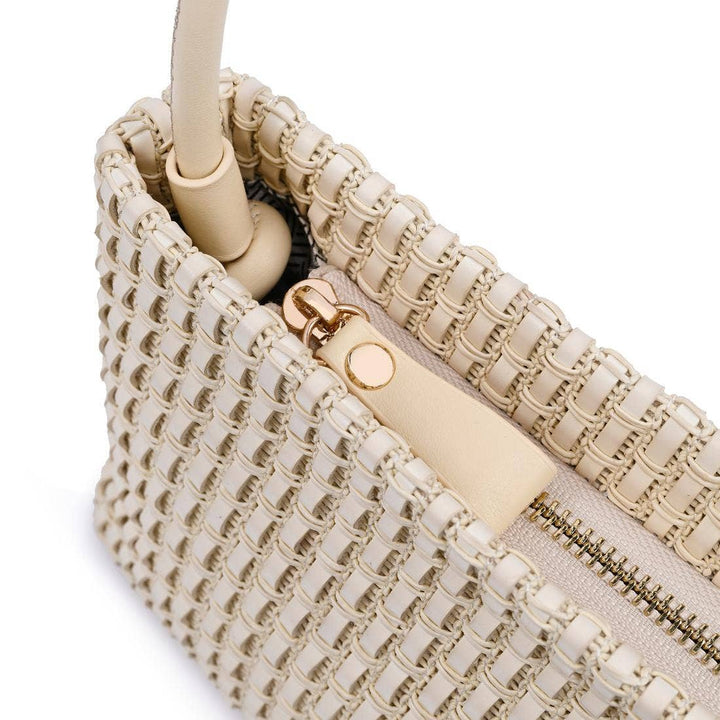 Natural Woven Shoulder Bag