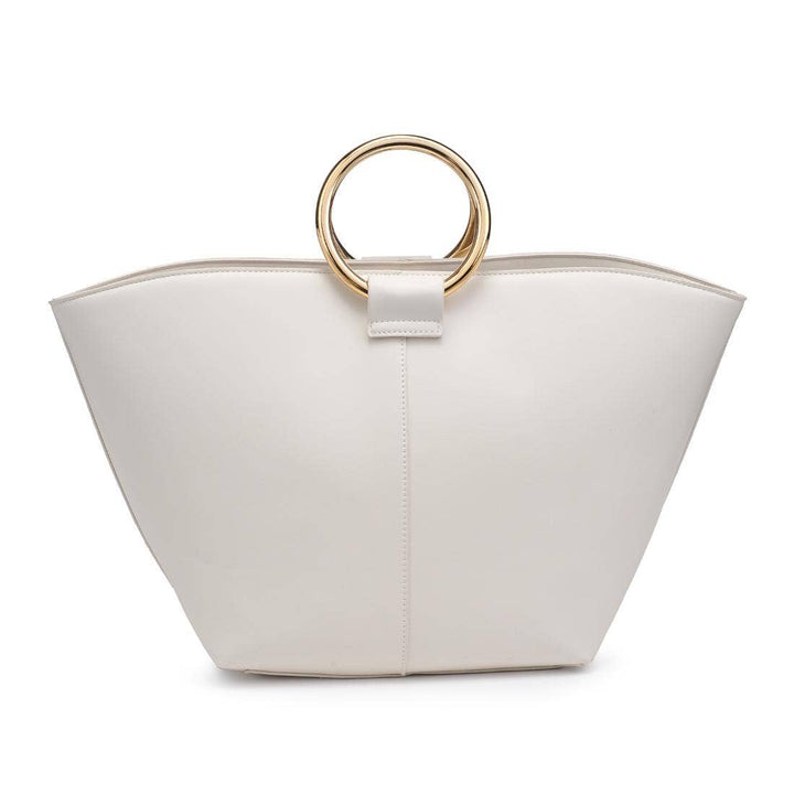 Black Luxe Tote with Gold Handle