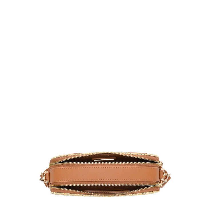 Camel &amp; Straw Crossbody