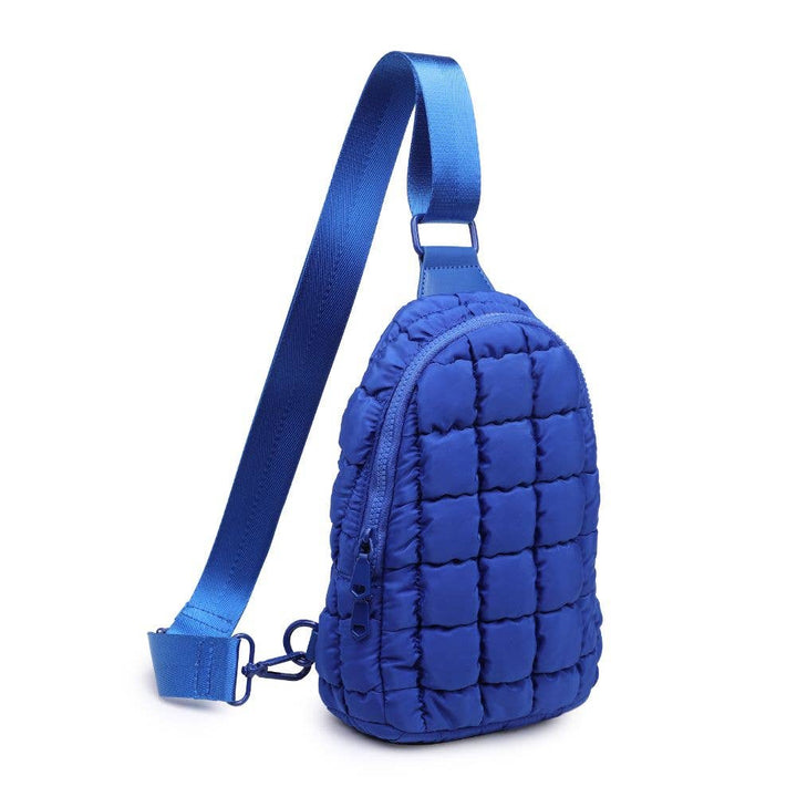 Quilted Puffer Nylon Sling Backpack