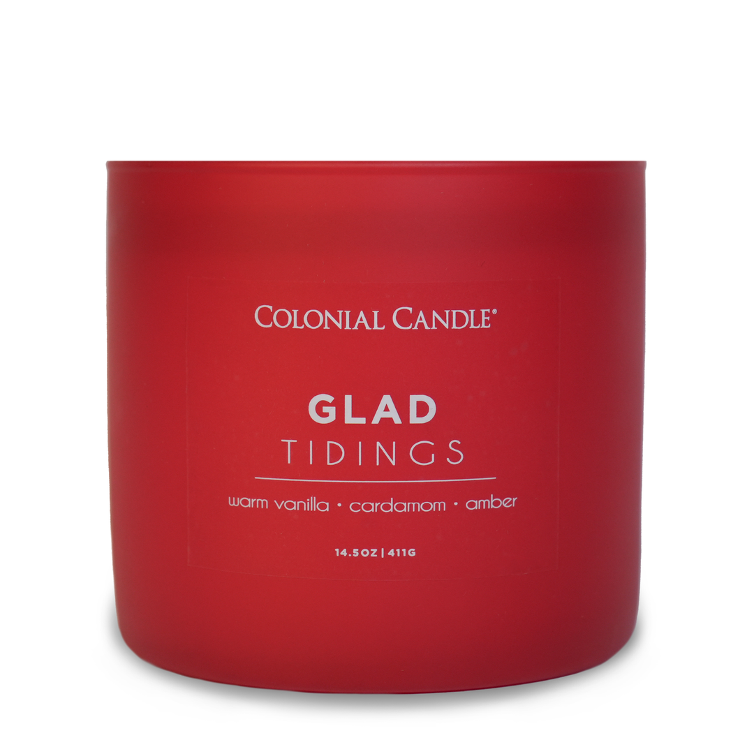 Glad Tidings Scented Jar Candle, Soy Blend Wax, 14.5oz