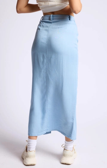 Light Blue Tencel Skirt
