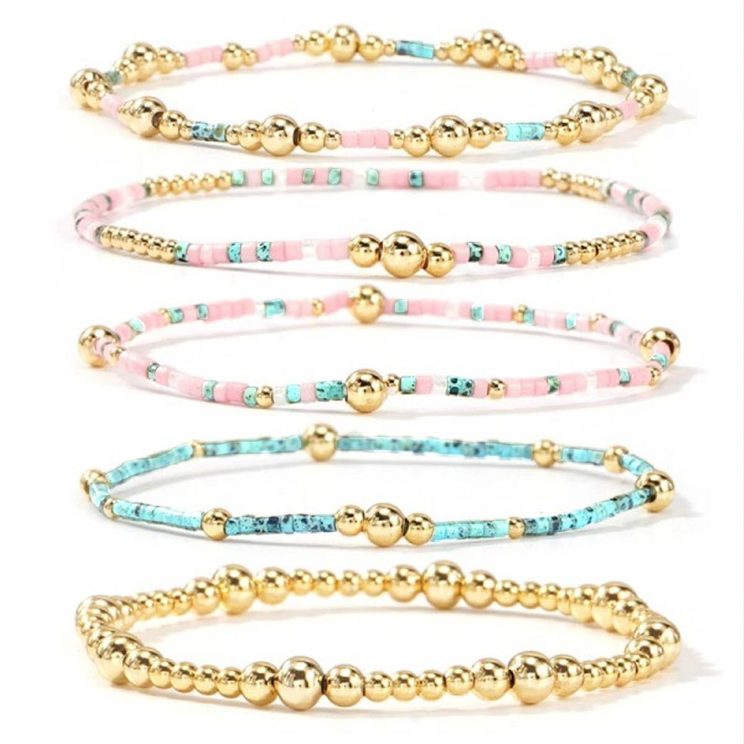 Multi Strand Turquoise Stretch Bracelet
