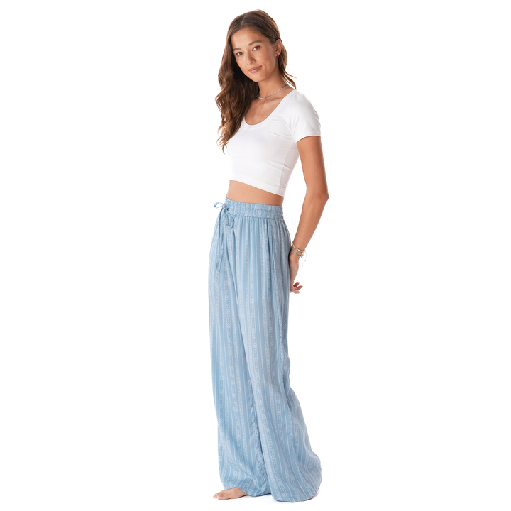 Blue Tribal Cabana Pants-LAST PAIR