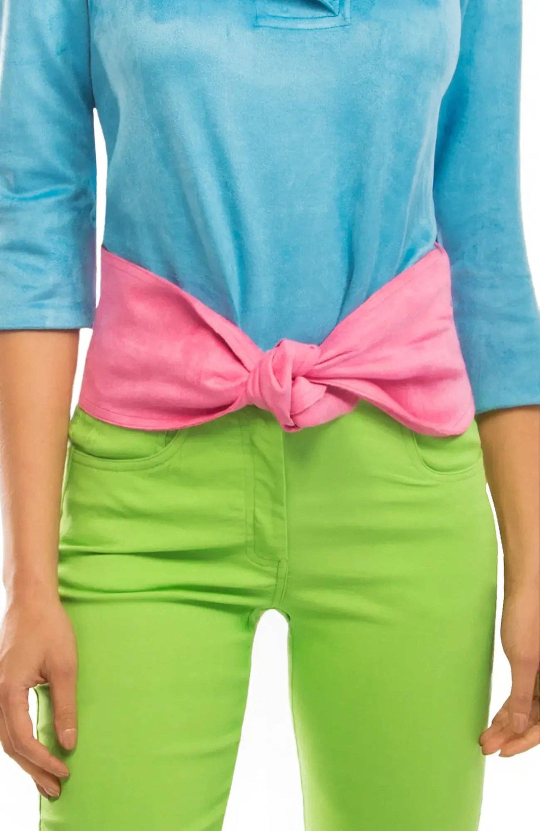 Adjustable Suede Tie Belt