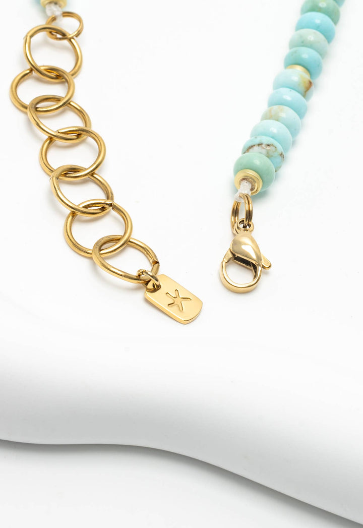 Light Teal Bead Necklace