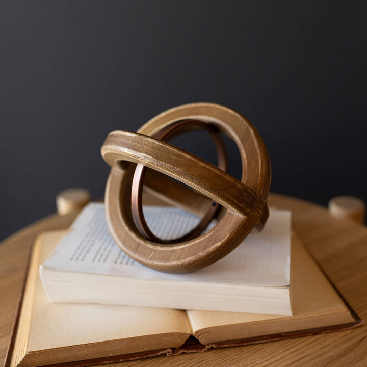 Metal/Wood Decorative Accent Piece