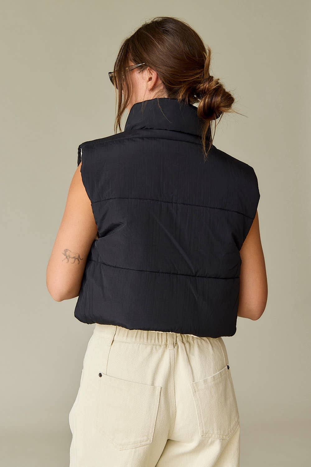 Reversible Cropped Puffer Vest