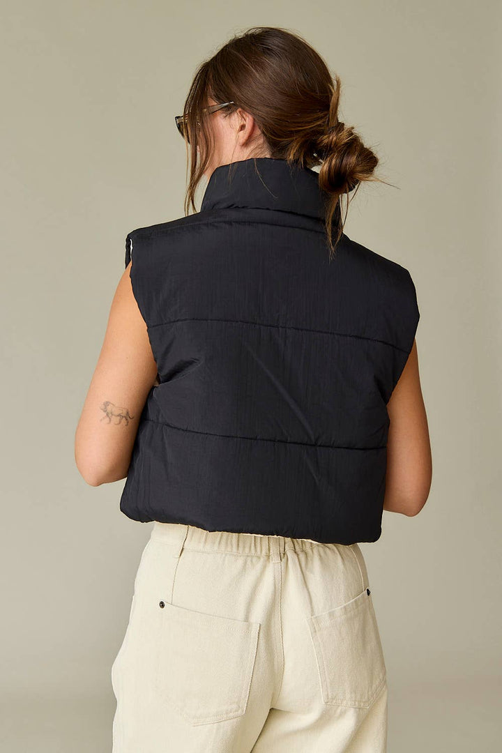 Reversible Cropped Puffer Vest