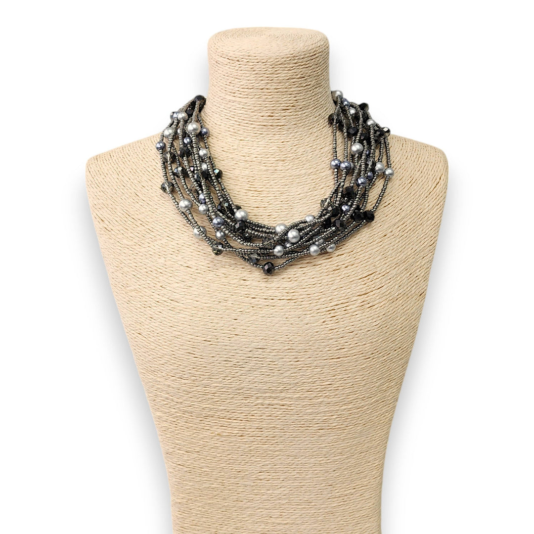 Hematite Seed Bead Necklace