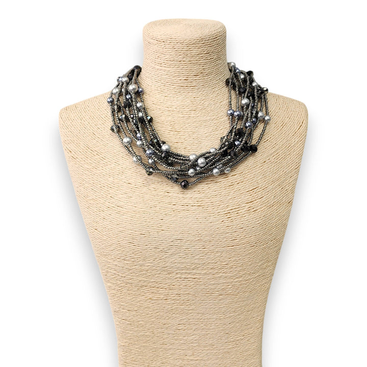 Hematite Seed Bead Necklace
