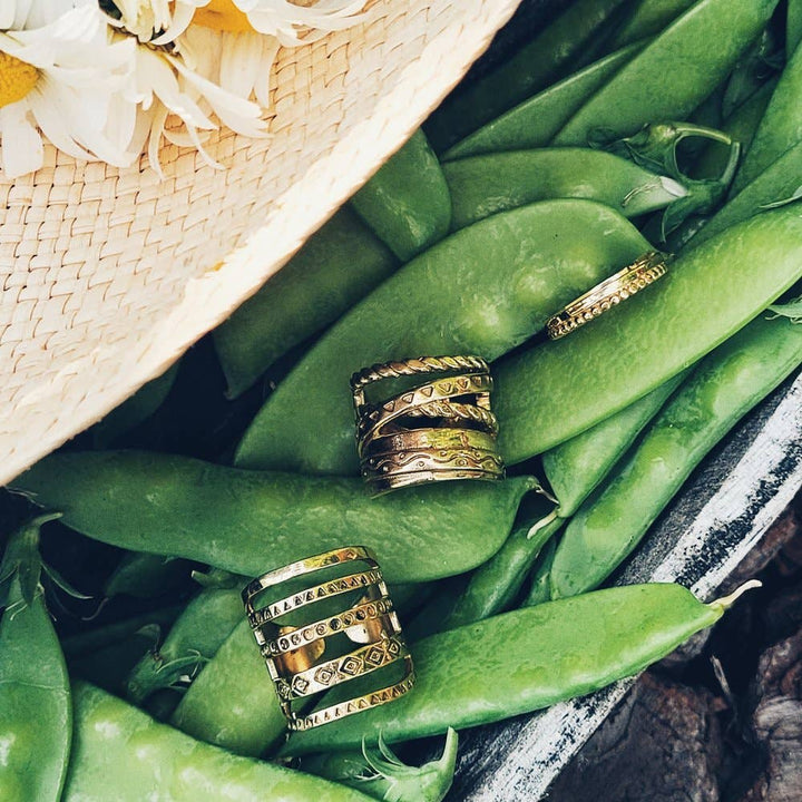 Brass Ring Handmade Etched Design