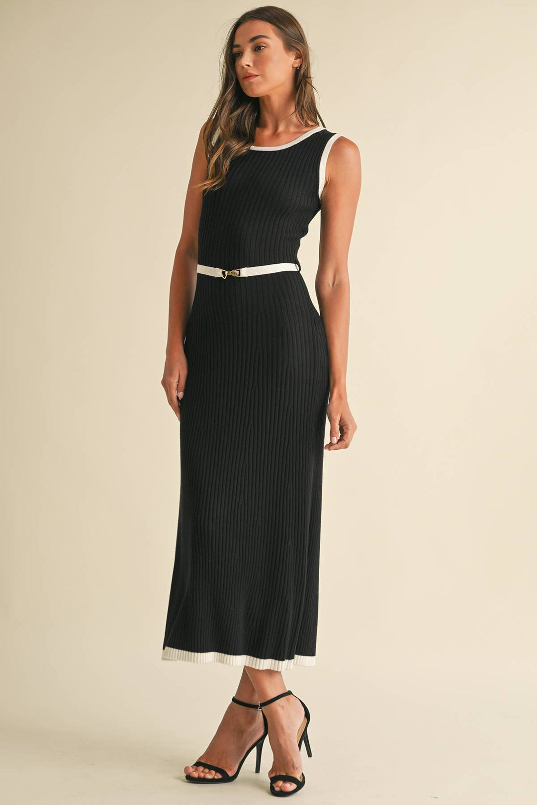 Sleeveless Sweater Midi Dress