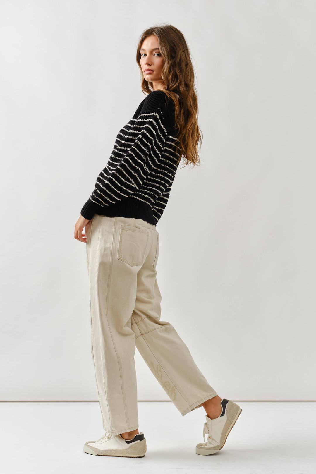 Black & White Stripe Sweater