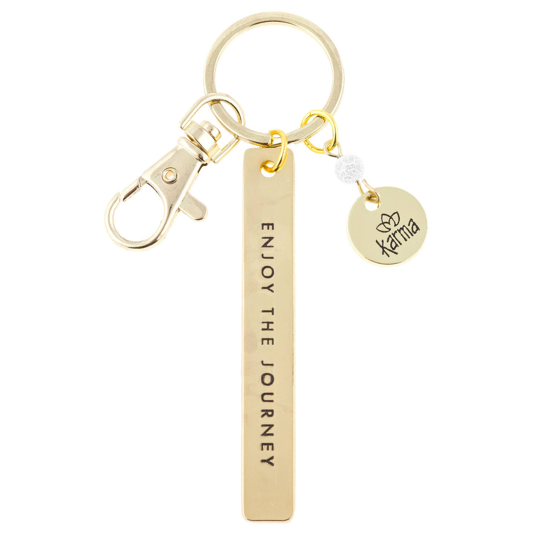Gold Key Chains with Inspirational Words