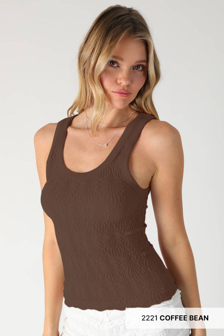 Lace Textured Tank Top