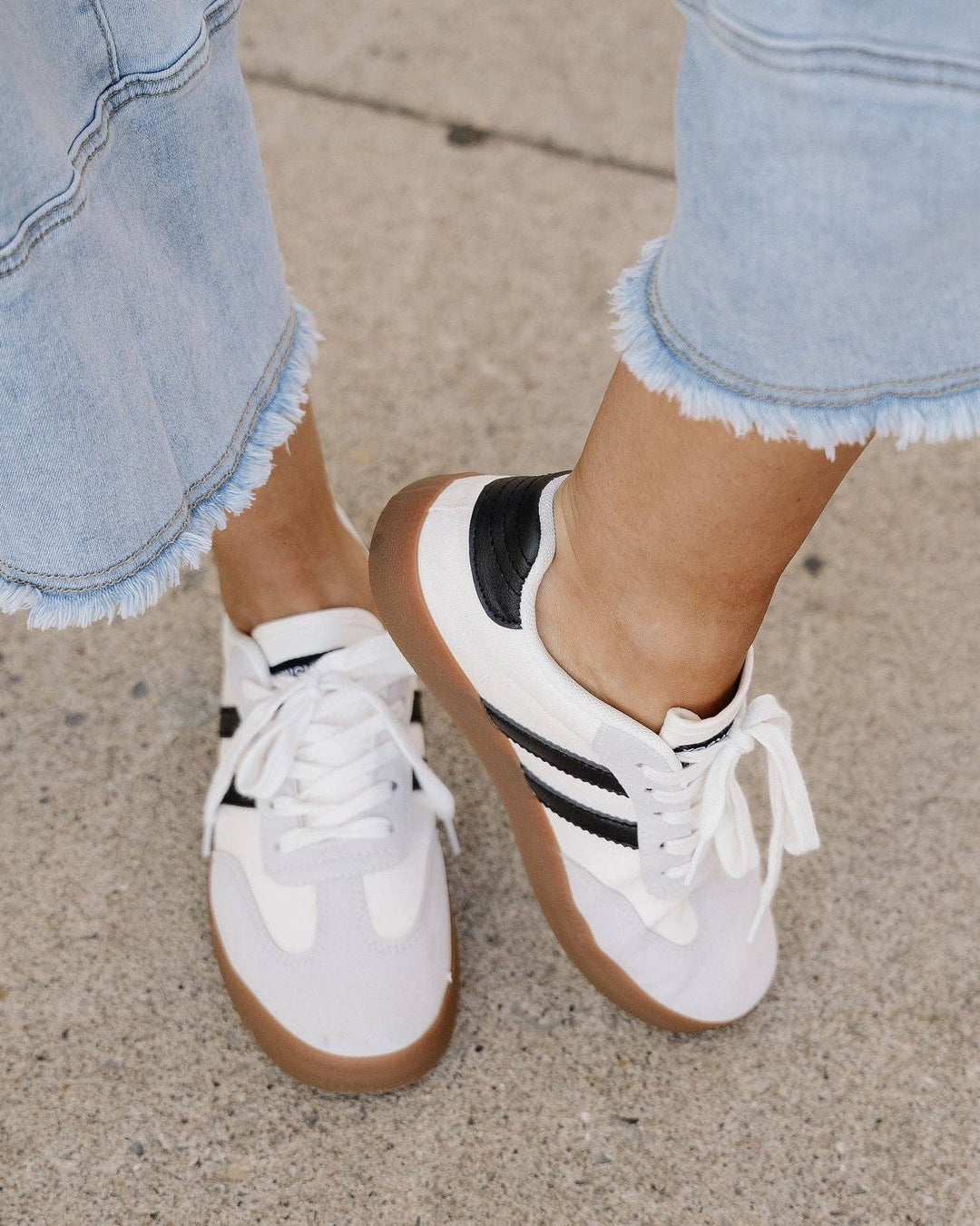 Striped Flat Sneaker
