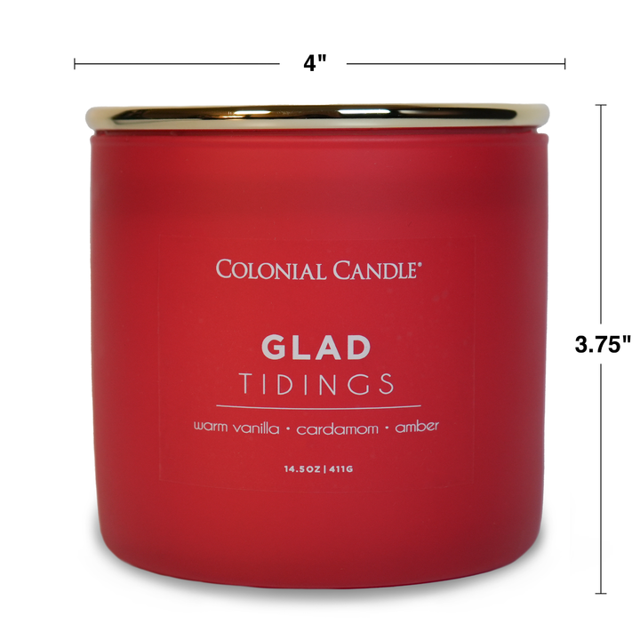 Glad Tidings Scented Jar Candle, Soy Blend Wax, 14.5oz