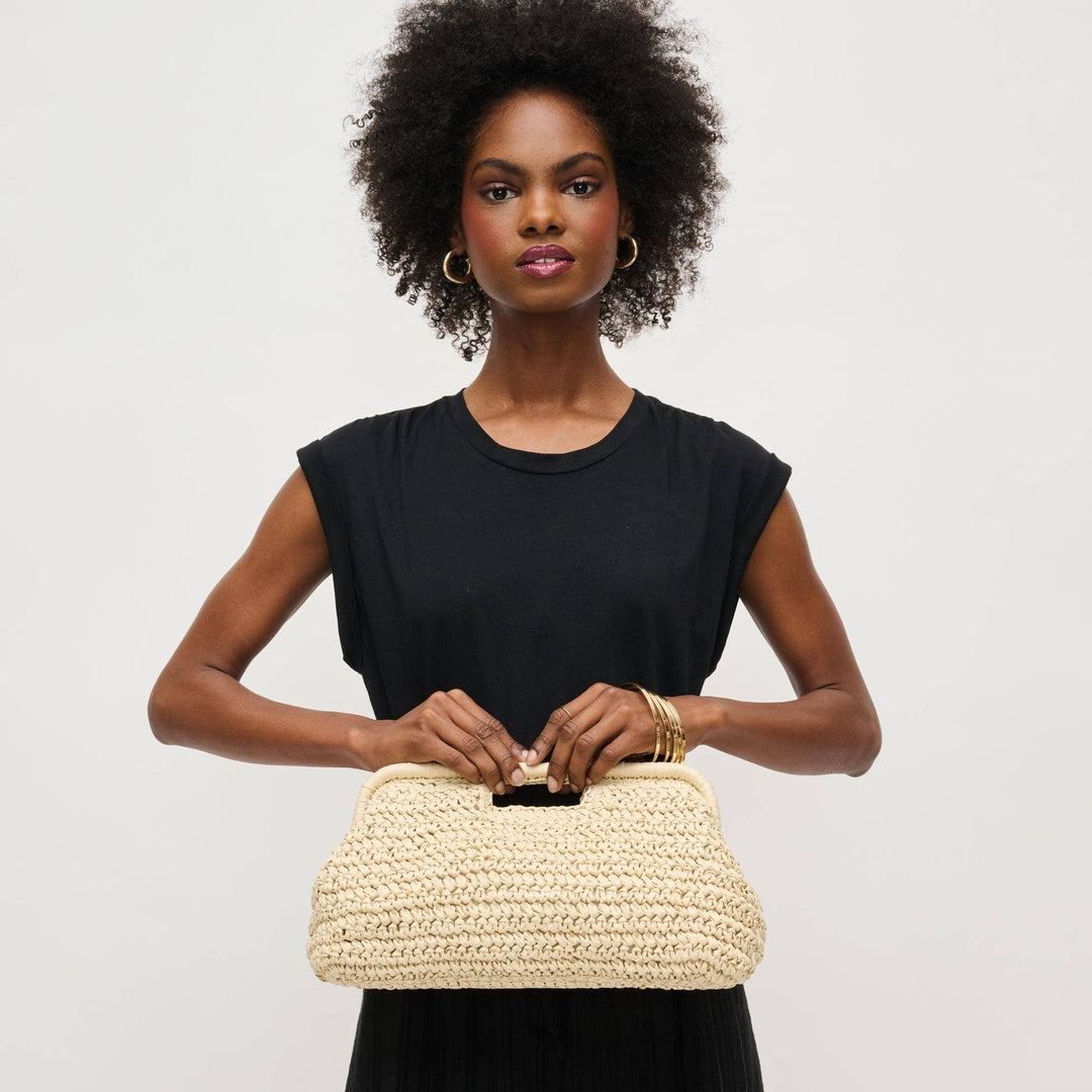 Straw Clutch Bag Natural
