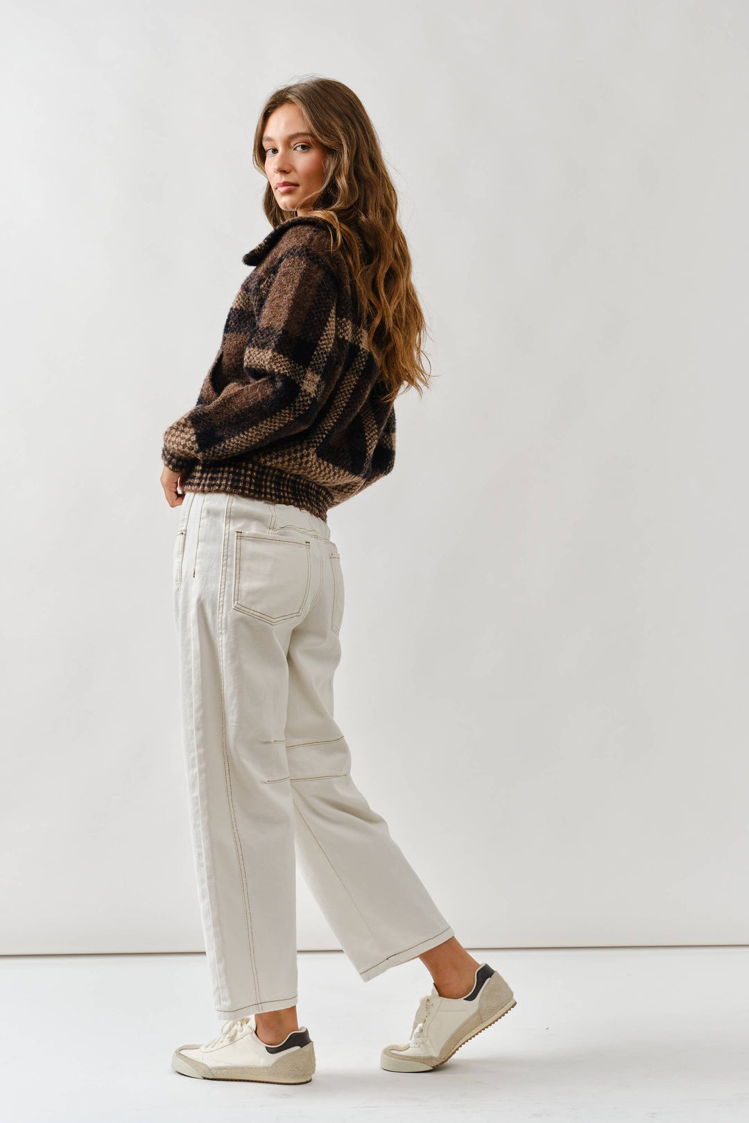 Plaid Button Up Sweater