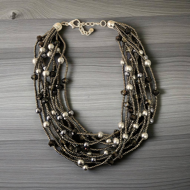 Hematite Seed Bead Necklace