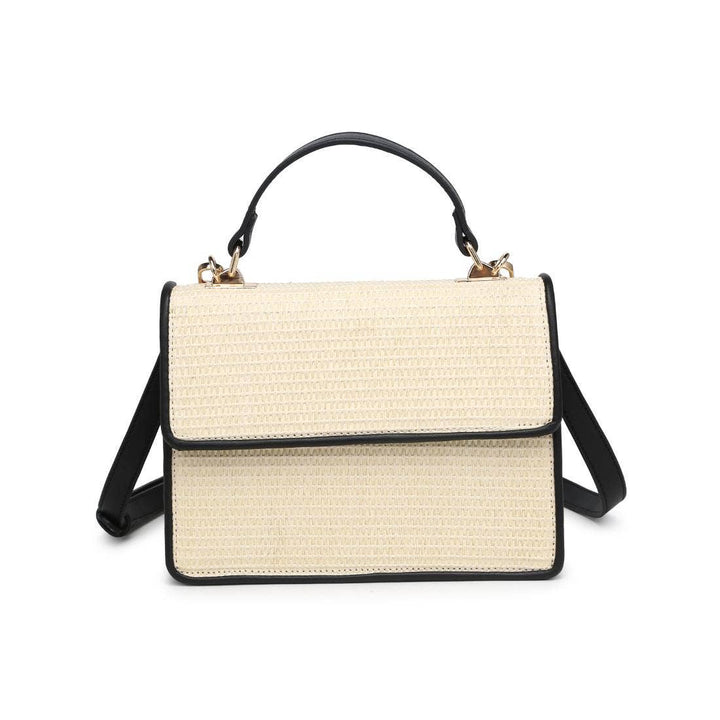 Beige Black Crossbody Handbag