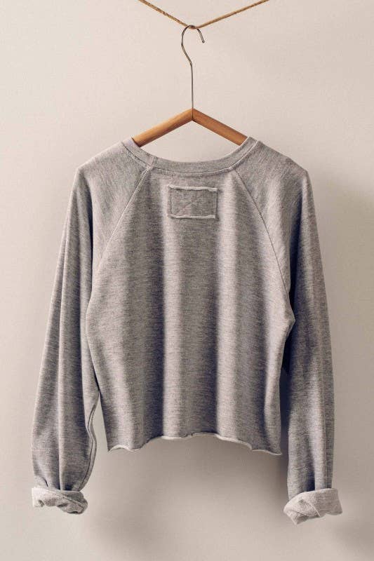 Cropped USA Flag Sweatshirt