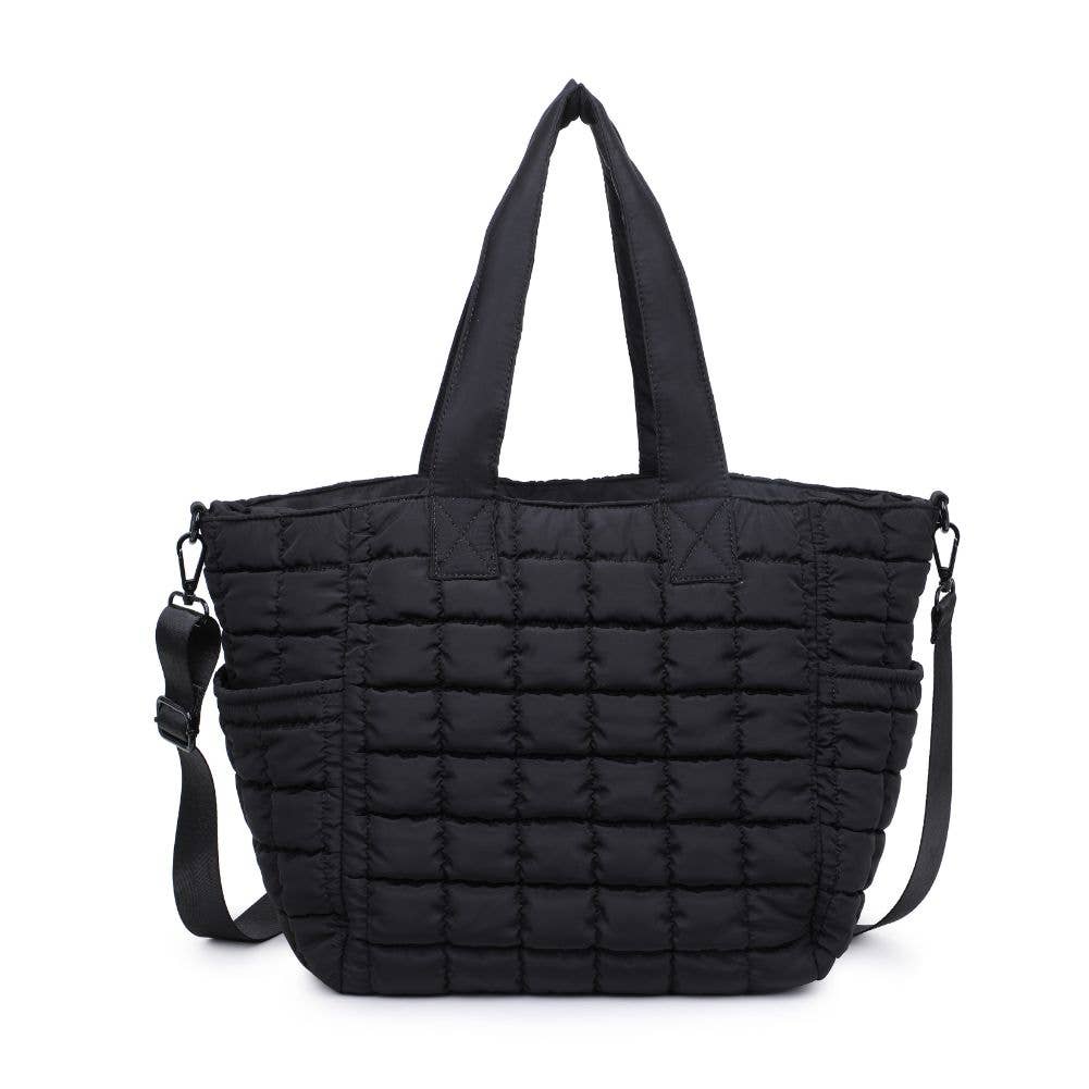 Quilted Puffer Nylon Tote