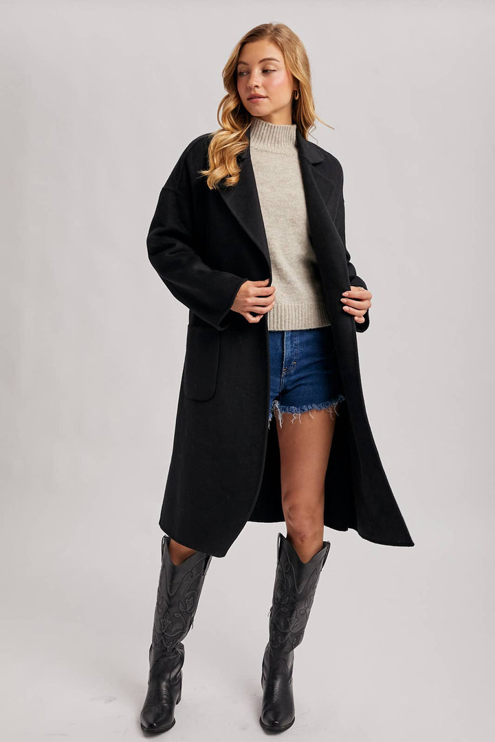 Camel Belted Long Coat