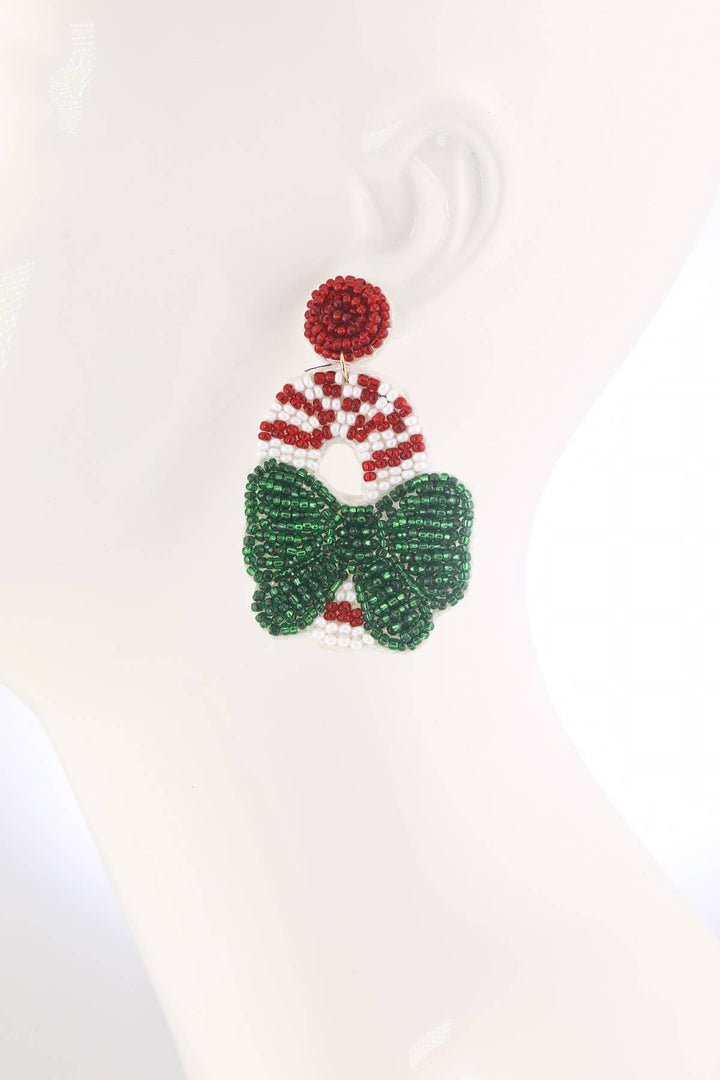 Christmas Candy Bead Earrings