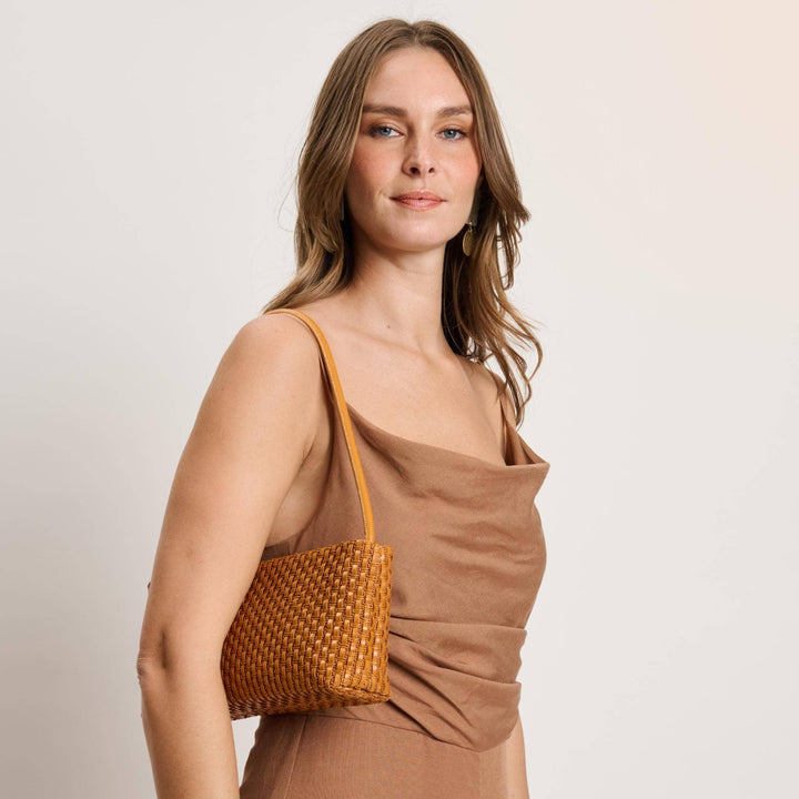 Natural Woven Shoulder Bag