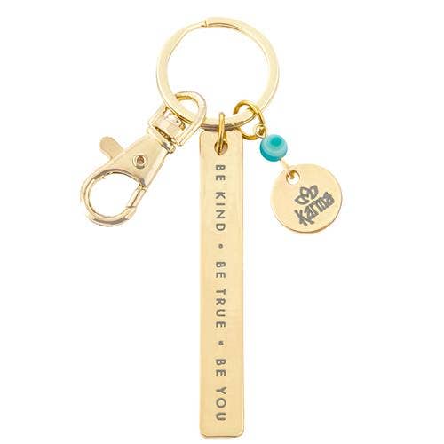 Gold Key Chains with Inspirational Words