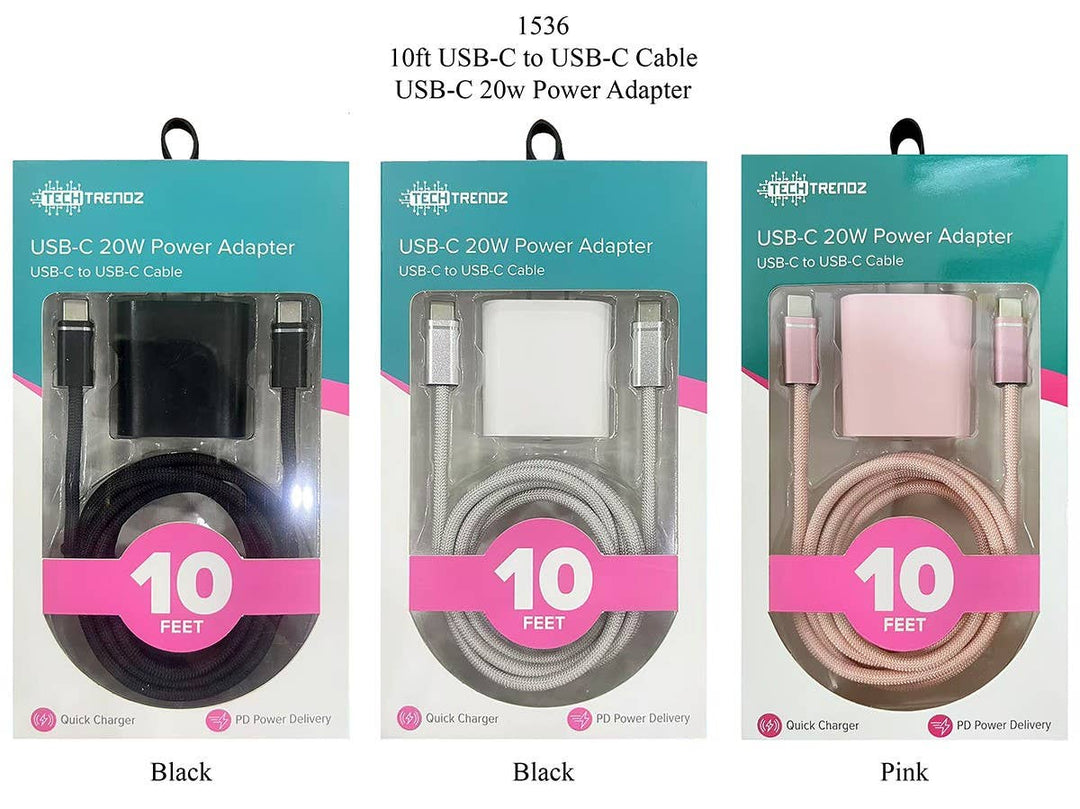 10ft. USBC to USBC Fast Charging Set