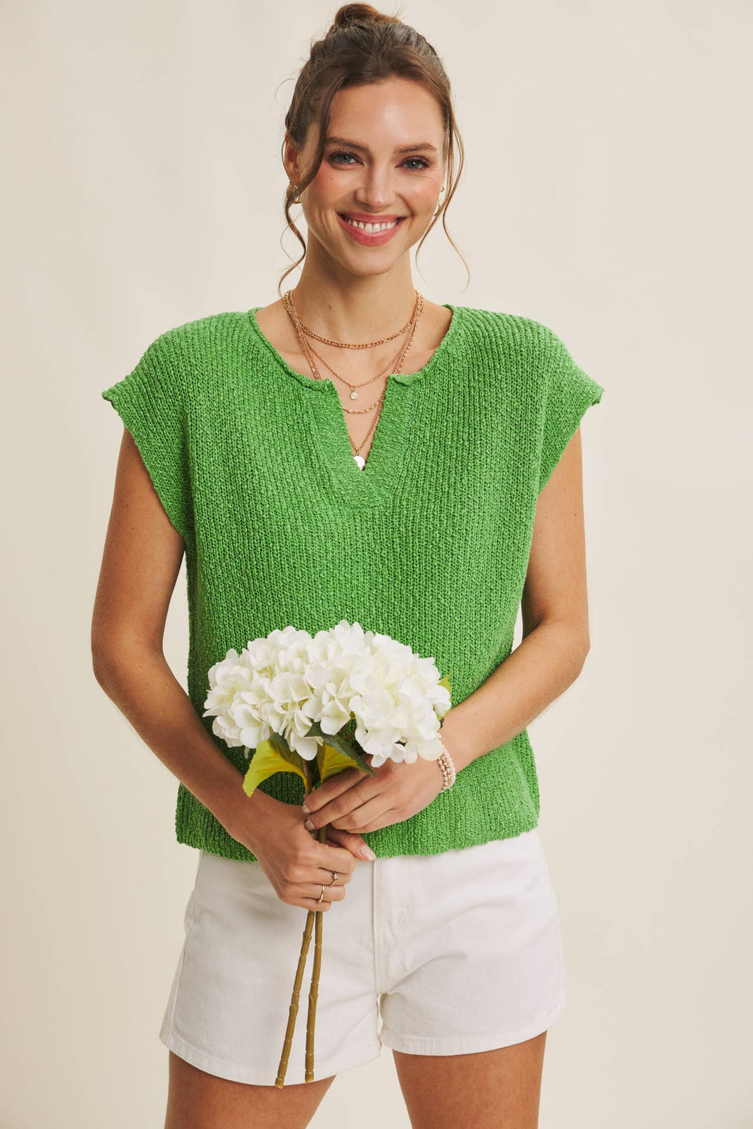 Cotton Slub Sweater Top