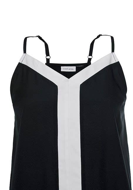 Sleek Contrast V-Neck Cami