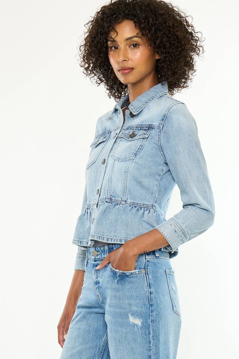 Peplum Denim Jacket
