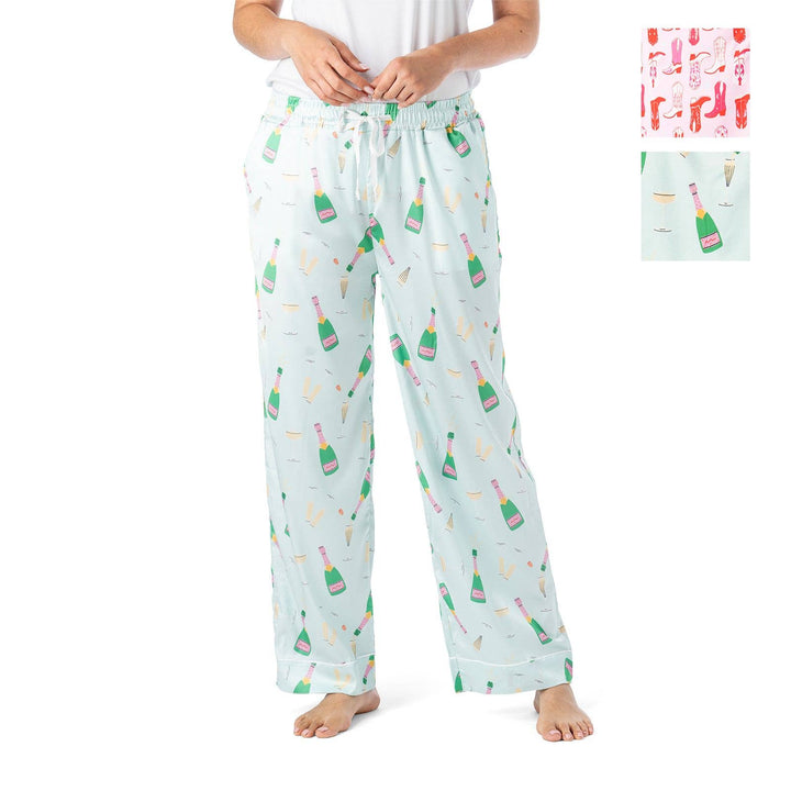 Boots & Bubbles Satin Pajama Pant
