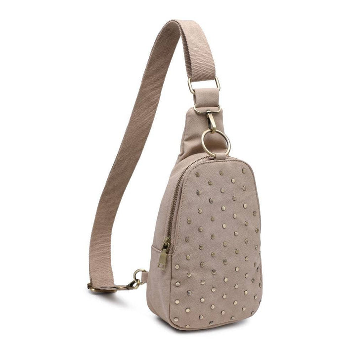 Natural Studded Sling Bag