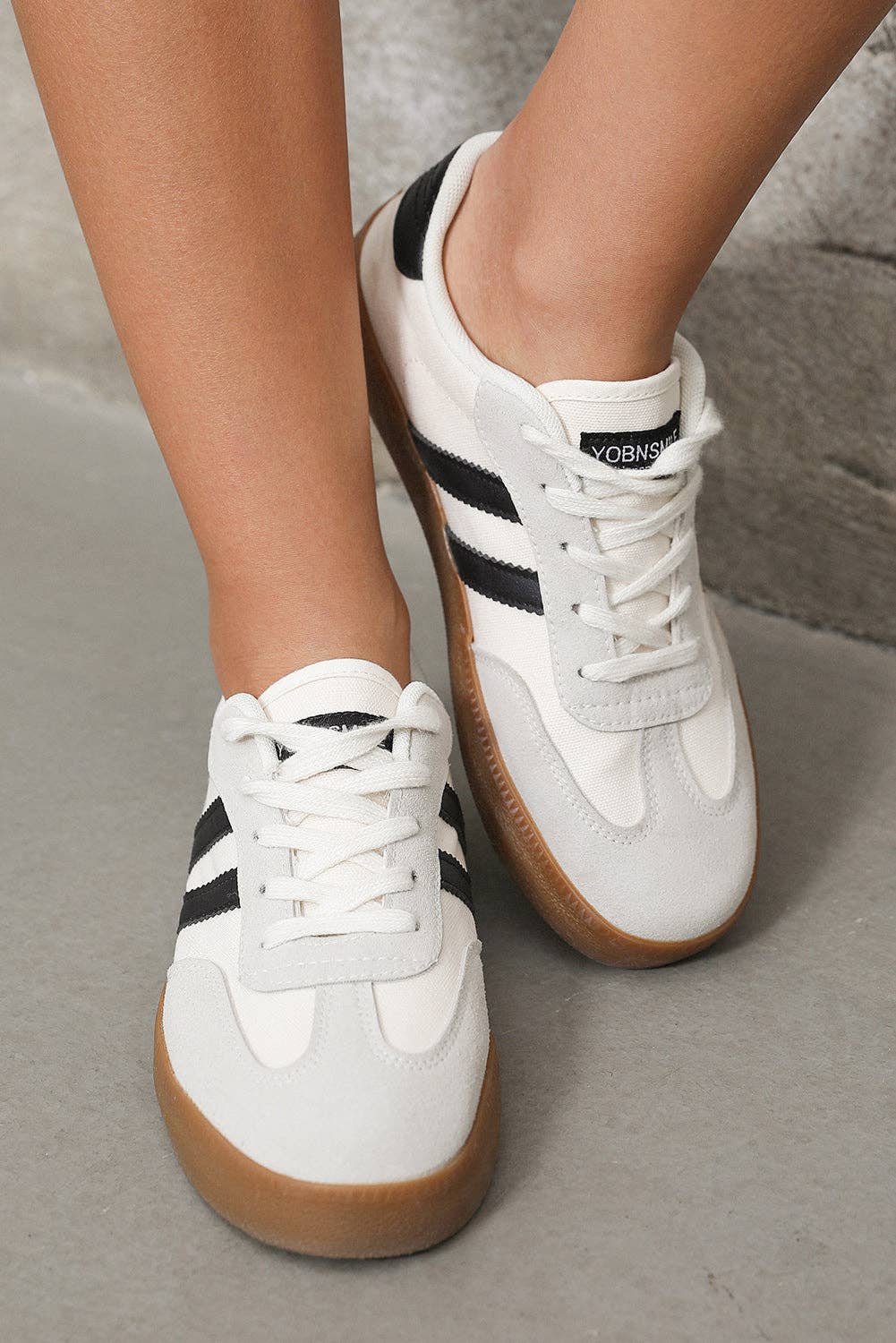 Striped Flat Sneaker
